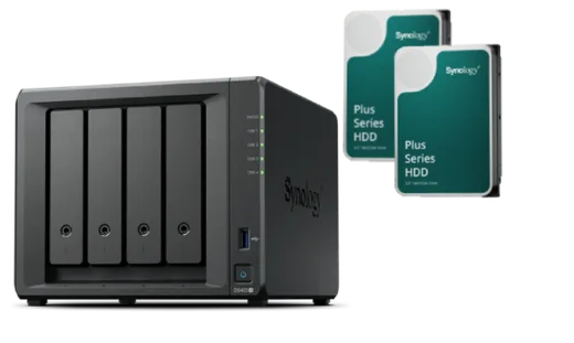 Synology DS423+ - 4 Baies avec 2 Disques de 4To