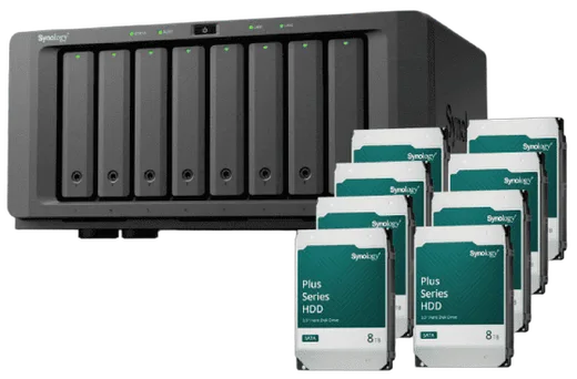 Synology DS1825+ - 8 baies avec 8 disques de 8To HAT3310-8T