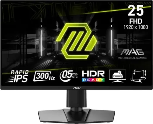 MSI MAG 255PXF -24.5" FHD 300Hz Fast IPS 1ms Pivot FreeSync Premium