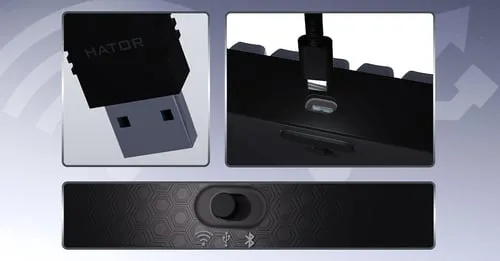 Hator Skyfall 100 Pro - Mécanique - Sans-Fil - RGB - Noir/Gris — vue 11
