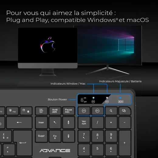 Advance R-Type Wireless - Membrane - Sans-Fil - RGB - Noir — vue 7