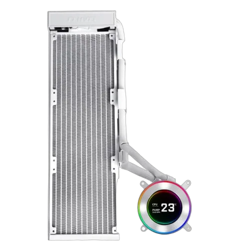 Lian-Li Hydroshift II LCD-C 360 Fanless ARGB Blanc — vue 2