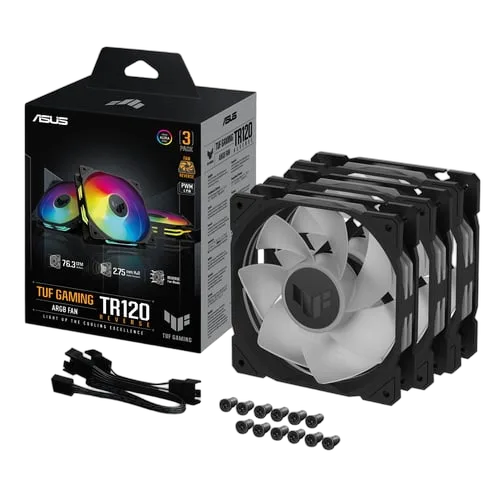 Asus TUF GAMING - TR120 Fan ARGB REVERSE 3en1 - Noir — vue 9