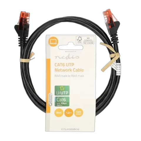 Nedis Câble RJ45 Cat6 U/UTP - 1m - Noir