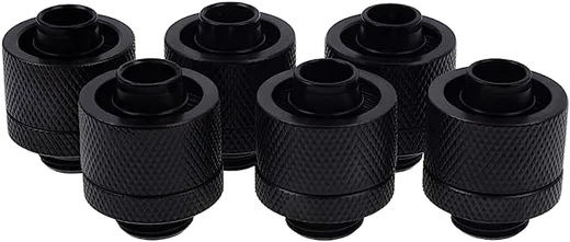 Alphacool Eiszapfen Fitting compression - 16/10mm - G1/4 - Pack de 6 - Noir