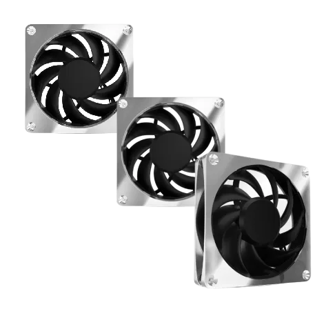 Alphacool Apex Stealth Metal 120mm - 3000rpm Chrome Pack de 3