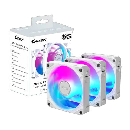 Gigabyte Aorus Ez Chain Fan ICE - Pack 3x120mm - Blanc