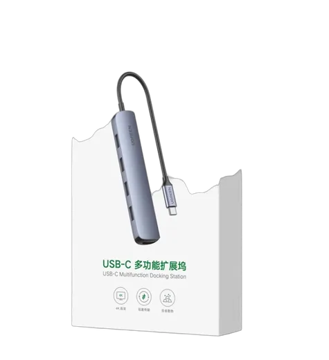 UGREEN 5 ports USB-C vers HDMI + 4 x USB 3.0 - 4K 30Hz - 0.15m - Gris — vue 2