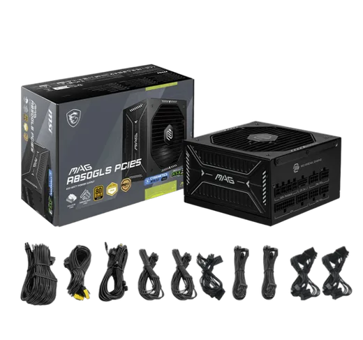 MSI ATX 850W - 80+ Gold - MAG A850GLS PCIE5 Noir — vue 4