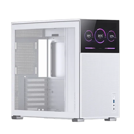Jonsbo D41 Mesh Blanc Screen — vue 3