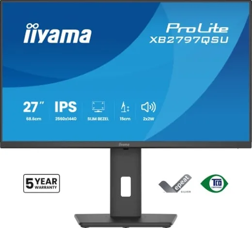 Iiyama XB2797QSU-B1 -  27" QHD 75Hz 1ms Pied réglable Pivot — vue 2