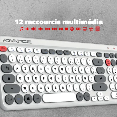 Advance ERGOSTYLE COMBO - Sans fil RF Silencieux 12 raccourcis multimédia — vue 3