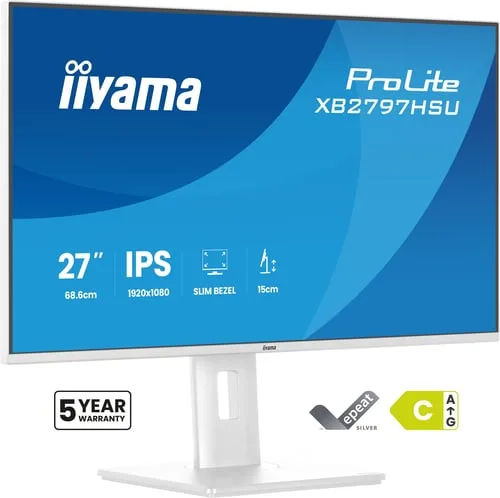 Iiyama Prolite XB2797HSU-W1 - 27" FHD 120Hz IPS 1ms Pivot Adaptive Sync — vue 3