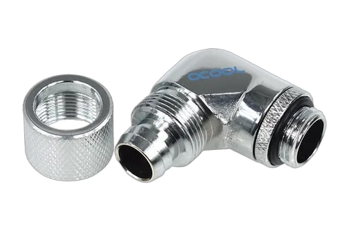 Alphacool Fitting 13/10mm - 90° rotatif - G1/4" - Chrome — vue 2