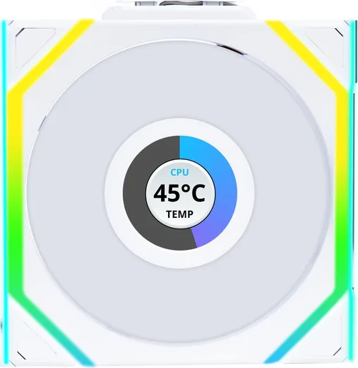 Lian-Li UNI FAN SL WIRELESS LCD ARGB REVERSE PWM 120mm - Blanc