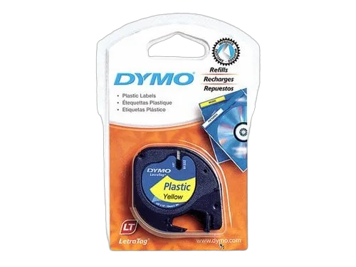 Dymo Ruban LetraTag S0721620 - Noir sur Jaune - 1.2cmx4m — vue 2