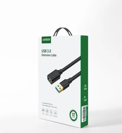 UGREEN Câble d'extension USB-A vers USB-A - 2m - Noir — vue 2