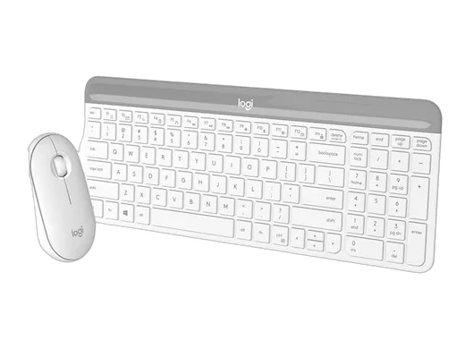 Logitech MK470 White - Slim Wireless Combo — vue 2