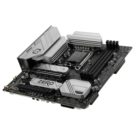 MSI B760M PROJECT ZERO - B760/LGA1700/DDR5/mATX — vue 3