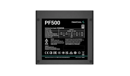 Deepcool ATX 500W - 80+ 230V EU - PF500 Noir — vue 3