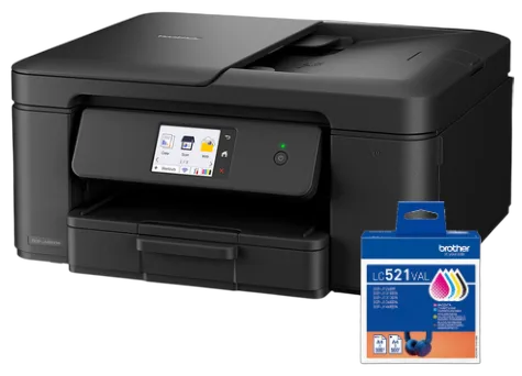 Brother DCP-J1460DW 3 en 1 + Cartouches d'encre LC521 4 couleurs