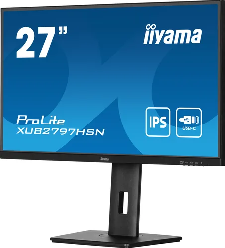 Iiyama XUB2797HSN-B2 - 27" FHD 110Hz 1ms IPS USB-C dock et RJ45 Adaptive Sync — vue 5