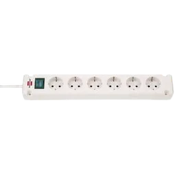 Nedis Multiprise 6 voies - Blanc TYPE F — vue 1