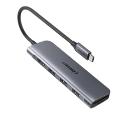 UGREEN 4 ports USB-C vers 4xUSB 3.0 A - 0.15m - Gris