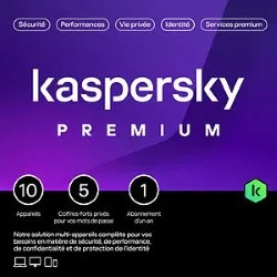 Kaspersky Antivirus Premium Boîte Mini - 1 An / 10 PC