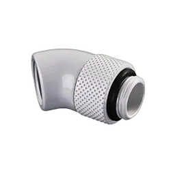Fitting coudé rotatif 45° blanc - 14mm