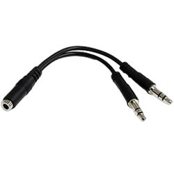 StarTech Câble casque Jack 3,5mm mâle/femelle - 0,13m