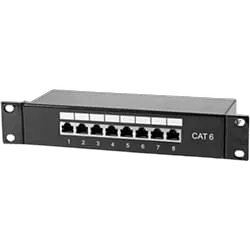Panneau de Brassage Cat.6 FTP 8 ports 10" 1U