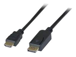 Câble DP1.2 vers HDMI1.4 mâle/mâle - 2m - Noir