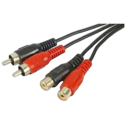 Câble Audio 2xRCA mâle/femelle - 10m — vue 1