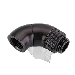 CONSTRUCTEUR Fitting arrondi rotatif 90° noir - 14mm