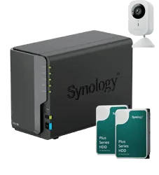 Synology DS224+ avec 2 disques de 4To + caméra CC400W